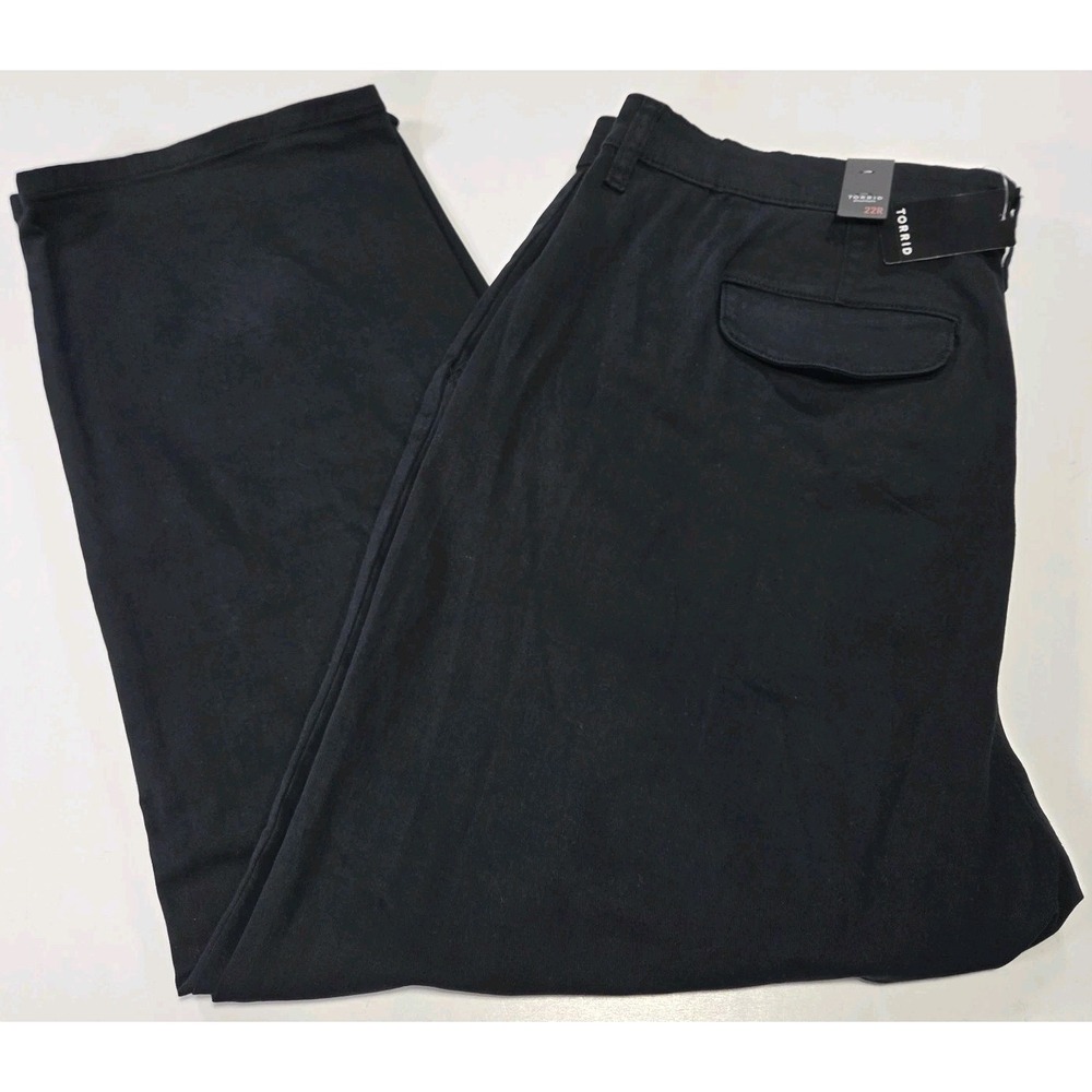 Torrid Perfect Chino Straight Stretch Twill Mid Rise Pant 22R Black NWT